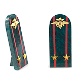 Сувенир Погон МВД из натурального камня змеевик Souvenir Epaulets варинант исполнения - 6 | Loft Concept в Саратове