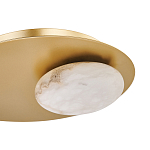 Бра с овальным основанием золотого цвета  и плафоном из алебастра Shaw Lighting варинант исполнения - 2 | Loft Concept в Саратове