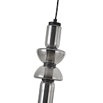 Подвесной светильник из дымчатого стекла цилиндрической формы с чёрным металлическим основанием Hiding secrets варинант исполнения - 3 | Loft Concept в Саратове