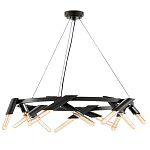 Люстра круглая с трубчатыми лампочками Vanguard Circle варинант исполнения - 1 | Loft Concept в Саратове