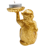 Подсвечник золотая обезьяна с блюдцем Golden Monkey варинант исполнения - 3 | Loft Concept в Саратове