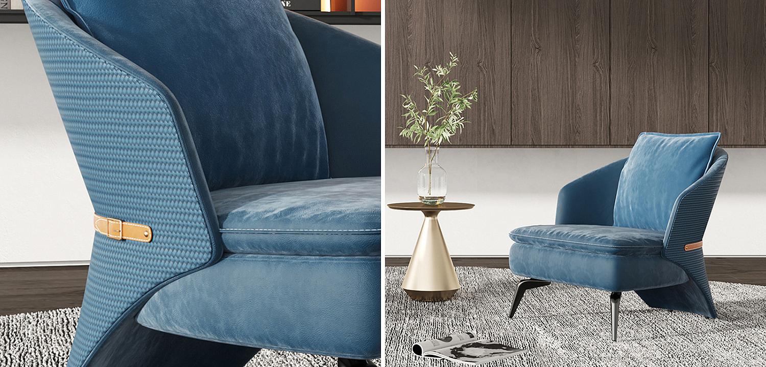 Кресло Albie Armchair Blue Кресло Albie Armchair Blue - Loft-Concept в Саратове