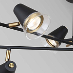 Потолочный светильник с конусообразными плафонами с контрастным сочетанием бронзы и глубоким черным цветом Aurika варинант исполнения - 3 | Loft Concept в Саратове