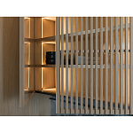 Кухонный гарнитур из камня и дерева с раздвижными дверцами TIVALÌ 2.0 Dada Engenereed Kitchen варинант исполнения - 6 | Loft Concept в Саратове