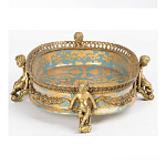 Чаша с орнаментом на ножках в виде бронзовых ангелов Eden Garden варинант исполнения - 3 | Loft Concept в Саратове