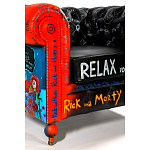 Кресло "Умный Умник" Rick and Morty graffiti chair натуральная кожа  варинант исполнения - 9 | Loft Concept в Саратове