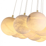 Люстра подвесная круглая с сферическими плафонами из натурального камня Glowing Spheres варинант исполнения - 5 | Loft Concept в Саратове