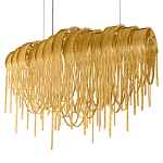 Люстра подвесная с металлическими цепочками и изогнутыми металлическими дугами 72 см Atlantis Chain варинант исполнения - 18 | Loft Concept в Саратове