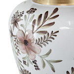 Ваза с нежным цветочным узором в пастельных тонах и крышкой с золотым акцентом Chinoiserie Ceramics варинант исполнения - 3 | Loft Concept в Саратове