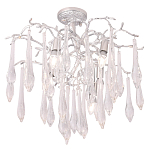 Люстра потолочная с прозрачными стеклянными подвесками в форме капель Droplet Chandelier варинант исполнения - 1 | Loft Concept в Саратове