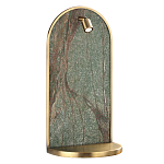 Настенный светильник зеленого цвета с бронзовой рамкой овальной формы с полкой Herbarium  варинант исполнения - 3 | Loft Concept в Саратове