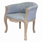 Кресло низкое в стиле прованс Louis French Armchair light blue flax варинант исполнения - 3 | Loft Concept в Саратове