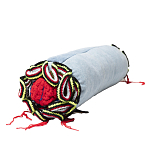 Подушка из джинсовой одежды и вязания Heart&Brain 2 варинант исполнения - 2 | Loft Concept в Саратове