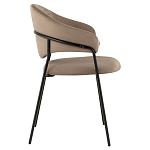 Коричневый стул с обивкой из искусственной замши Alexis варинант исполнения - 3 | Loft Concept в Саратове