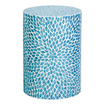 Столик с инкрустацией с перламутровым узором Flower Blue варинант исполнения - 1 | Loft Concept в Саратове