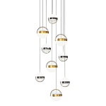 Люстра каскадная с 9-ю подвесами бронза и никель Peggy Futura lamp варинант исполнения - 1 | Loft Concept в Саратове