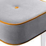 Квадратный мягкий пуф на белых ножках Winton Pouf Square варинант исполнения - 12 | Loft Concept в Саратове