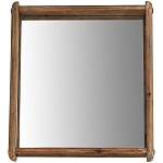 Квадратное настенное зеркало в деревянной раме Lyons Mirror варинант исполнения - 1 | Loft Concept в Саратове