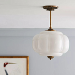 Подвесной светильник с абажуром из молочного стекла Vintage Charm варинант исполнения - 2 | Loft Concept в Саратове