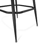 Барный стул со спинкой и подлокотниками на 4-х металлических ножках Douglas Rhombus Синий Велюр варинант исполнения - 4 | Loft Concept в Саратове