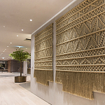 Панно на стену плетеное Макраме бежевый цвет  варинант исполнения - 8 | Loft Concept в Саратове