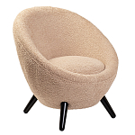 Кресло розовое с обивка из искусственного каракуля Iconic Creation варинант исполнения - 1 | Loft Concept в Саратове