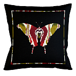 Подушка декоративная бабочка цветной узор Ikat Pattern варинант исполнения - 1 | Loft Concept в Саратове