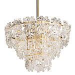 Люстра многоярусная с объемными прозрачными цветами Hanging Flowers варинант исполнения - 1 | Loft Concept в Саратове