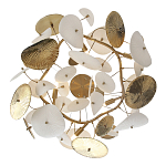 Люстра с белыми и золотистыми цветами Dahlia Flowers Lamp варинант исполнения - 4 | Loft Concept в Саратове