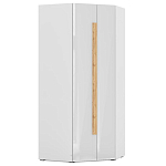 Шкаф угловой с белым глянцевым фасадом Grace of Furniture варинант исполнения - 1 | Loft Concept в Саратове