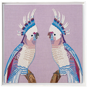 Панно из бисера Попугаи ручная работа PARROTS BEADED Wall Art