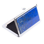 Визитница карманная металлическая с накладкой из натурального камня Лазурит Stone Business Card Holders  варинант исполнения - 2 | Loft Concept в Саратове