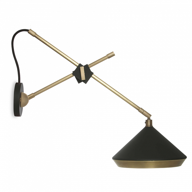 Бра Bert Frank SHEAR SHEAR WALL LIGHT Черный Черный Золотой Бра Bert Frank SHEAR SHEAR WALL LIGHT Черный Черный Золотой в Саратове | Loft Concept