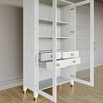 Дизайнерский шкаф витрина Elsa Dreams White с 4-мя ящиками варинант исполнения - 7 | Loft Concept в Саратове