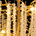 Люстра многоярусная с каркасом из металла и прозрачными подвесками FAIRYTREE Light варинант исполнения - 5 | Loft Concept в Саратове