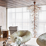 Люстра большая с прозрачными подвесками в форме капель Droplet Chandelier варинант исполнения - 1 | Loft Concept в Саратове