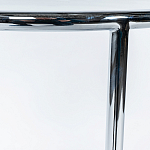 Приставной столик на серебристом основании с столешницей из стекла Noir варинант исполнения - 3 | Loft Concept в Саратове