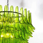 Люстра из семи ярусов зеленого стекла Independence варинант исполнения - 3 | Loft Concept в Саратове