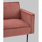 Диван современный вельветовый прямой Worcester Коралл варинант исполнения - 3 | Loft Concept в Саратове