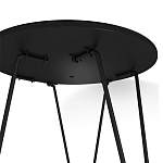 Стол журнальный c круглой столешницей из стекла серого цвета Gray and Gold Marble варинант исполнения - 5 | Loft Concept в Саратове