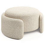 Круглая Оттоманка Alice ткань букле варинант исполнения - 1 | Loft Concept в Саратове