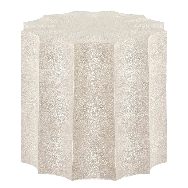 Приставной стол бежевый Stingray Skin Table кожа Бежевый Приставной стол бежевый Stingray Skin Table кожа Бежевый в Саратове | Loft Concept
