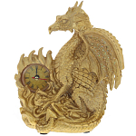 Часы в виде дракона Golden Dragon Clock варинант исполнения - 1 | Loft Concept в Саратове