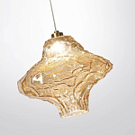 Подвесной светильник с плафоном из фактурного светло-янтарного стекла Light Ensemble варинант исполнения - 5 | Loft Concept в Саратове