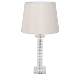 Настольная лампа с кремовым абажуром на фактурном стеклянном основании Source варинант исполнения - 1 | Loft Concept в Саратове