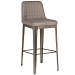 Стул барный светло-серый из экокожи Spectacular High Bar Stool варинант исполнения - 1 | Loft Concept в Саратове