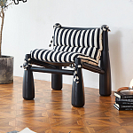 Кресло черно-белое со съемными подушками Celebrity варинант исполнения - 1 | Loft Concept в Саратове