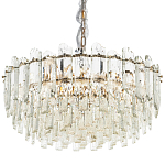 Круглая многоярусная люстра с хрустальным декором Cascade Waterfall Crystal Chandelier 12 варинант исполнения - 1 | Loft Concept в Саратове