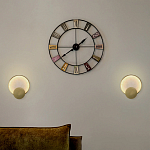 Бра в форме диска из бежевого алебастра Cryptocrystalline Stone варинант исполнения - 3 | Loft Concept в Саратове