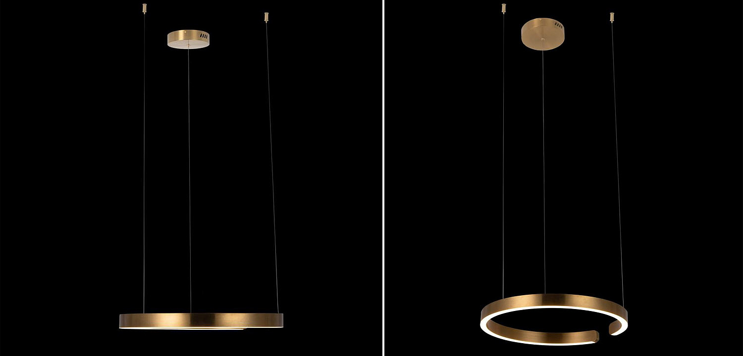 Подвесной светильник Half Ring brass 60 Подвесной светильник Half Ring brass 60 - Loft-Concept в Саратове